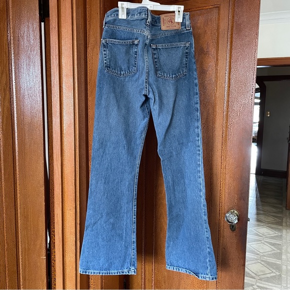 Abercrombie & Fitch Slouchy Flare Jeans Size 4 Medium Wash Y2k 90s 100% cotton - Picture 2 of 6